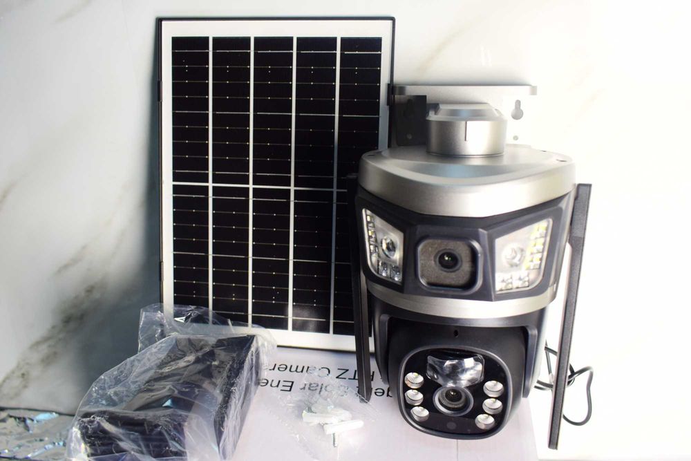 Камера видеонаблюдения автономная 4G под сим карту с солнечной панелью
