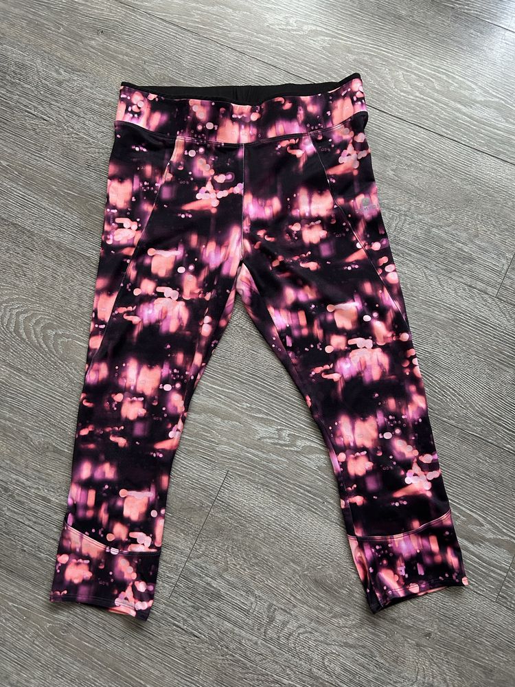 Legginsy Domyos Decathlon - joga - pilates - cętki - wielobarwne