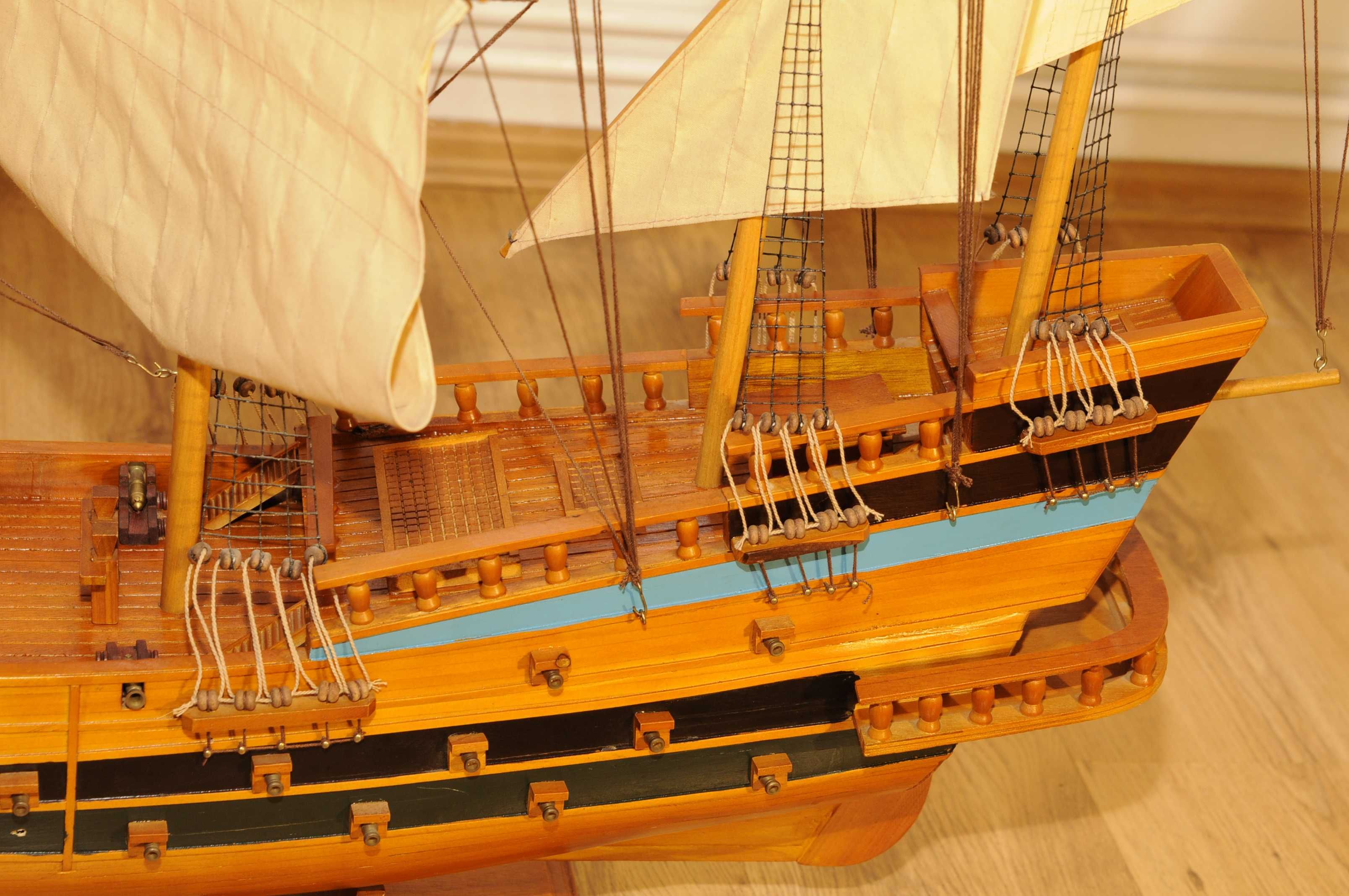 Drewniany model żaglowca ogromny 1,2m hiszpański galeon statek gotowy