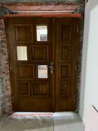 Drzwi zewnętrzne dębowe 2x1,4m