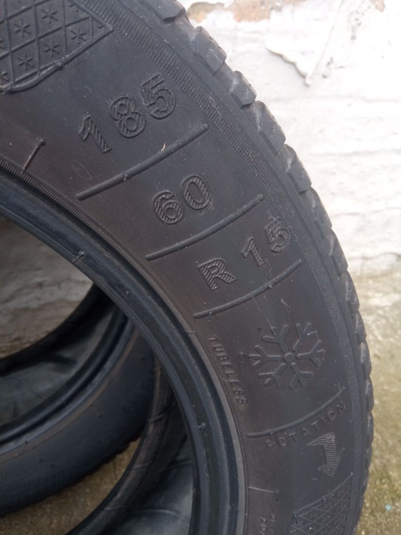 Продам 2 шины 185/60 R15 зима Kleber