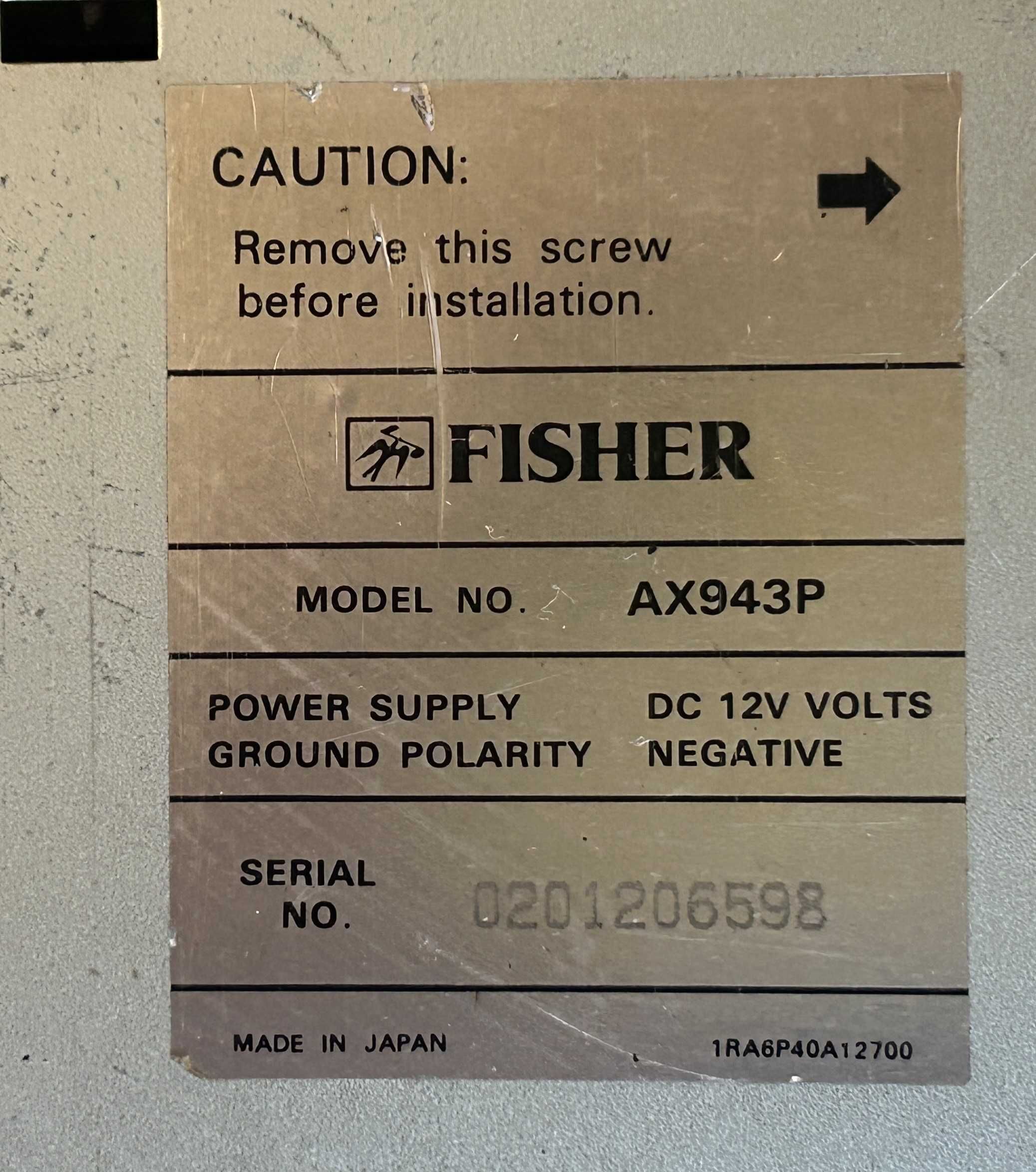 Radiomagnetofon FISCHER AX 943P