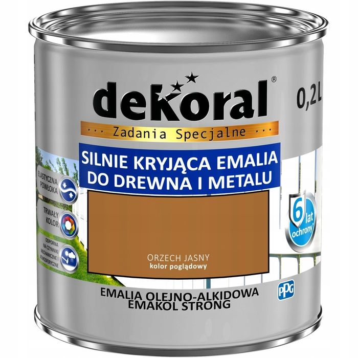 Dekoral Emakol Strong Orzech Jasny 0,2l Farba