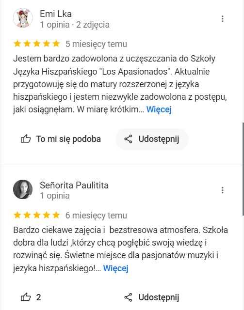 Lekcje hiszpańskiego