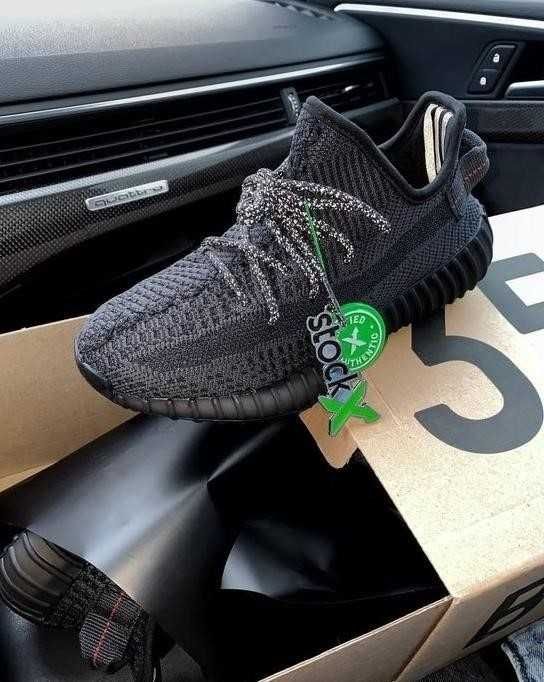 Кроссовки Adidas Yeezy Boost 350 Black Non-Reflective 36-46 адидас