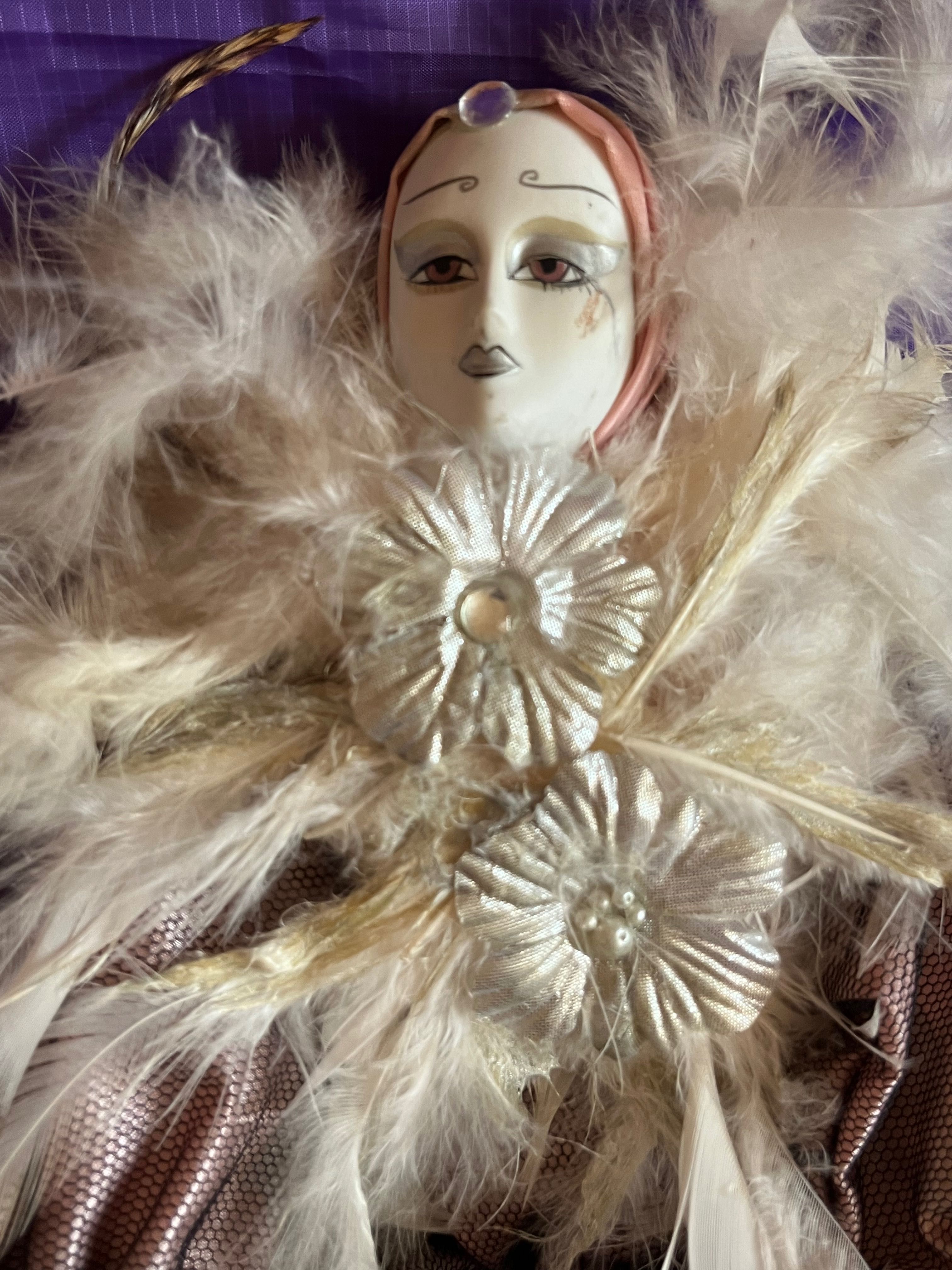 Piękna Wenecka kolekcjonerska porcelanowa lalka