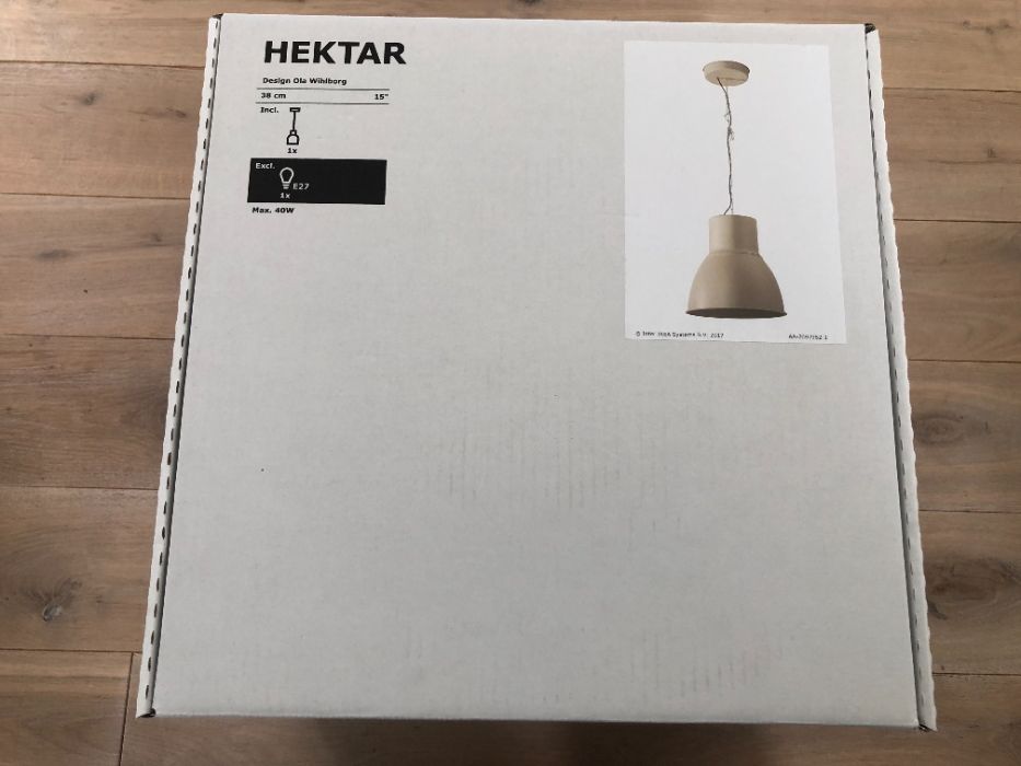Lampa IKEA HEKTAR wisząca 38cm beżowa