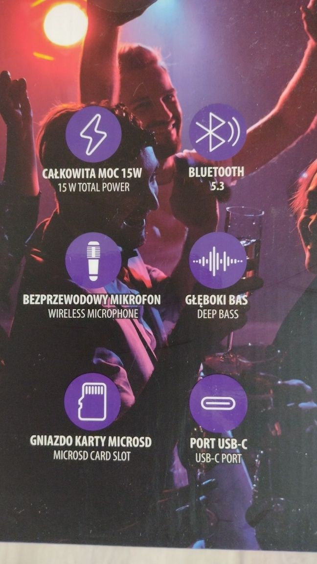 Głośnik karaoke Forever nowy