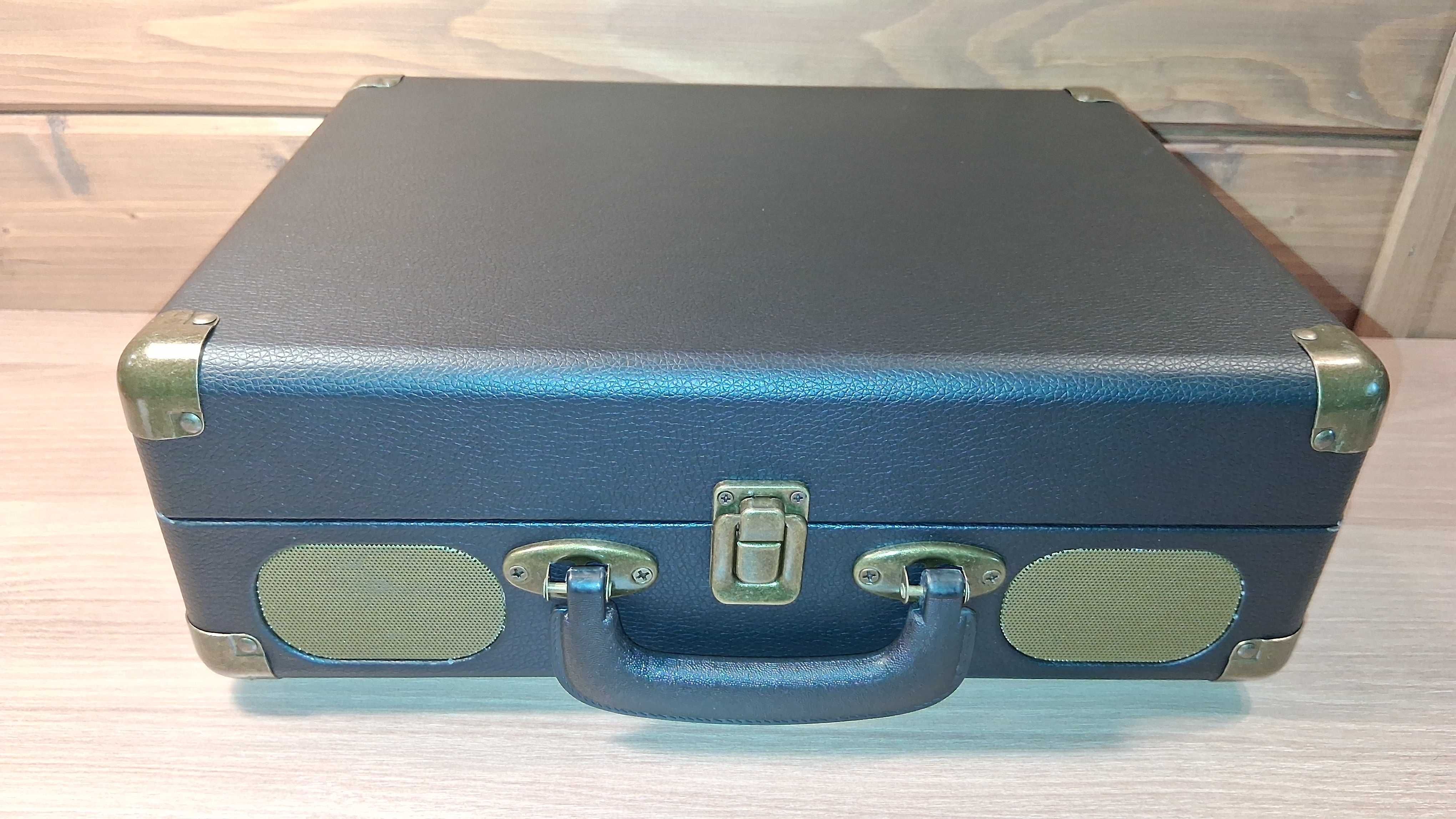 RETROLIFE R609 - Vintage Suitcase Bluetooth Turntable - Czarny