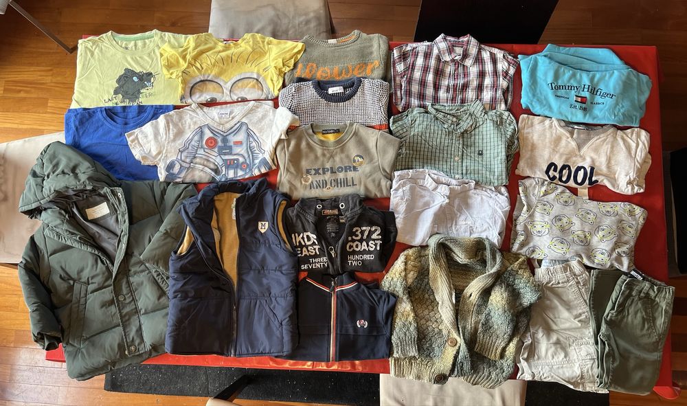 Lote Conjunto 20 peças Roupa Criança 3-4 anos c casaco quente inverno
