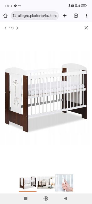 Łóżeczko Klupuś z żyrafą