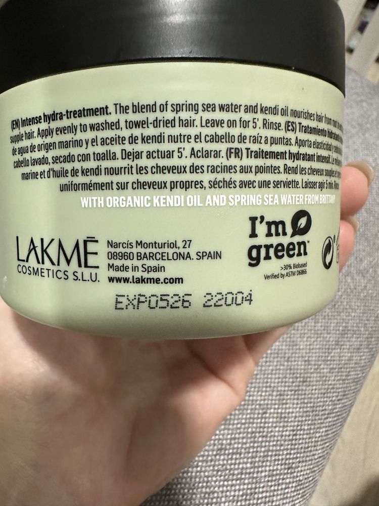 Маска для волосся Lakme Teknia Organic Balance Treatment, 250 мл