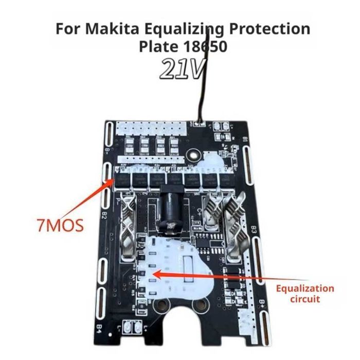 BMS Li-ion 5S 18/21V для акумуляторів типу Makita
