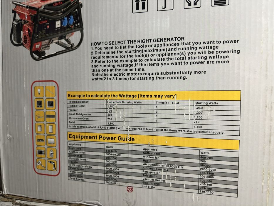 Бензиновий генератор новий 4 шт