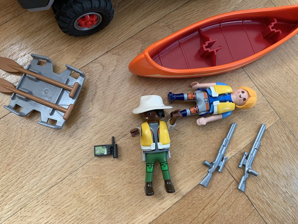 Playmobil 5558  zestaw samochód terenowy, kajak,