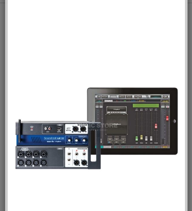 Mesa mistura soundcraft ui12