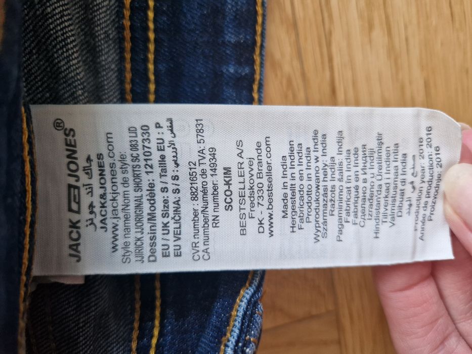 Szorty jeansowe rozmiar S Jack&Jones ciemny jeans