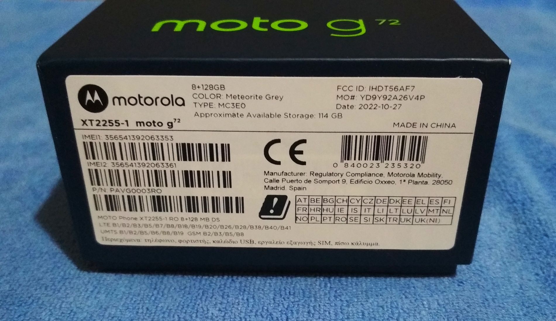 Motorola g72 jak nowa, na gwarancji do 2025