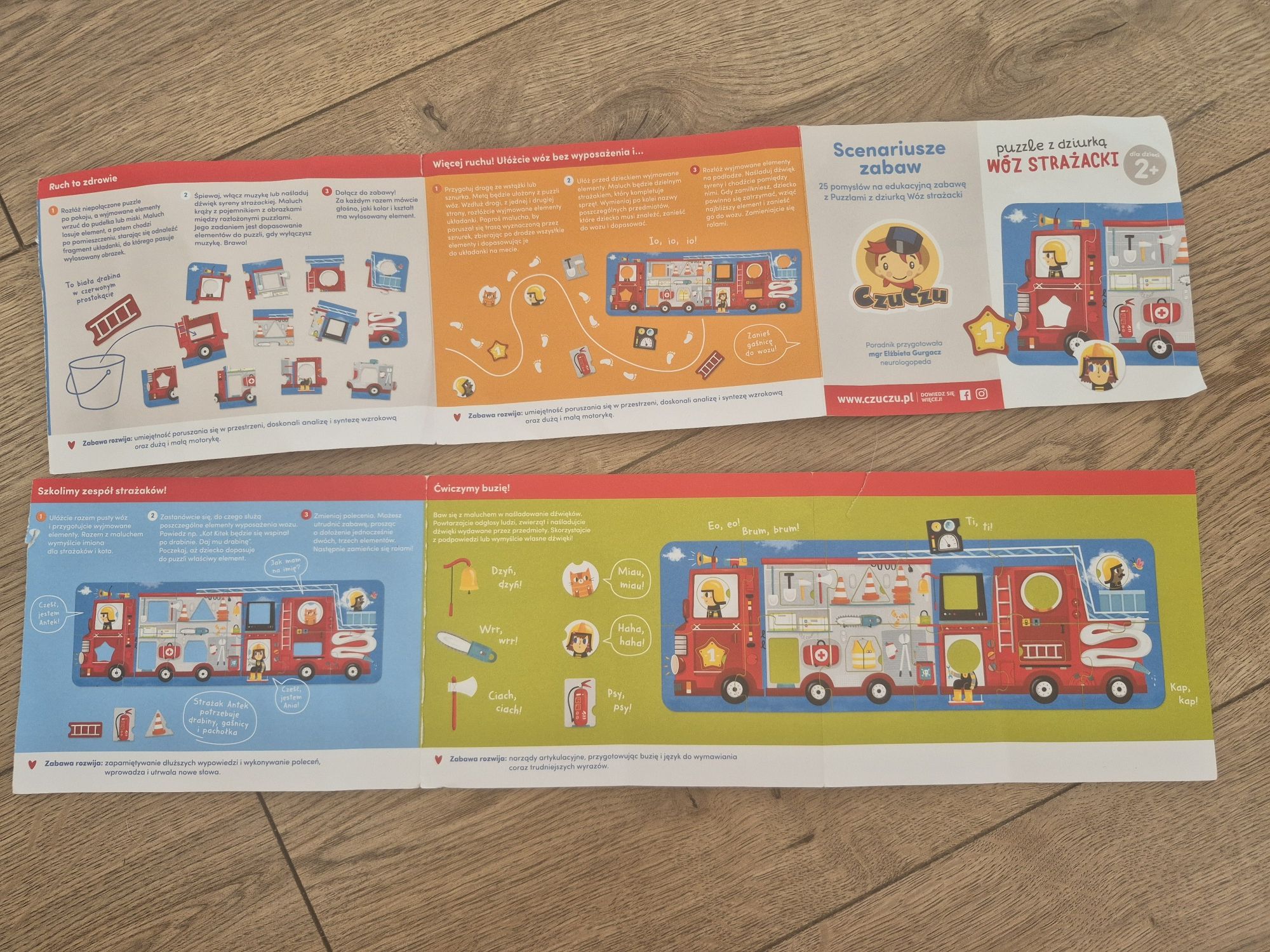 Puzzle CzuCzu wóz strażacki 2+