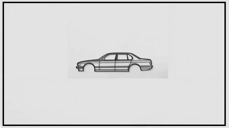 Silhueta BMW E32 3D
