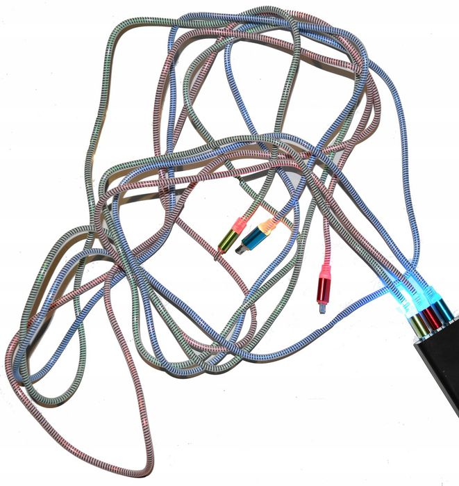 Świecący kabel microUSB 2 metry
