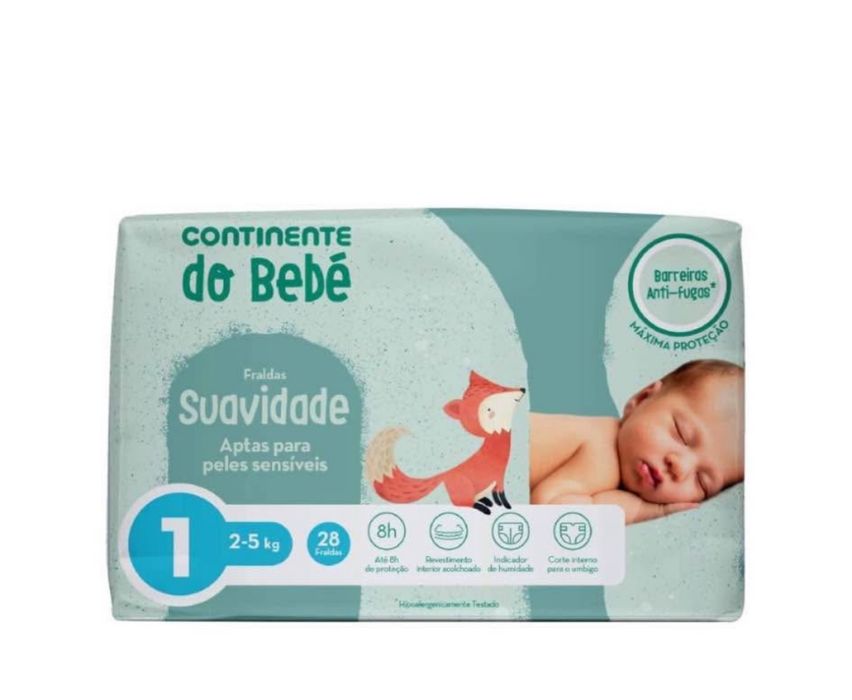 Fraldas continente 2-5kilos