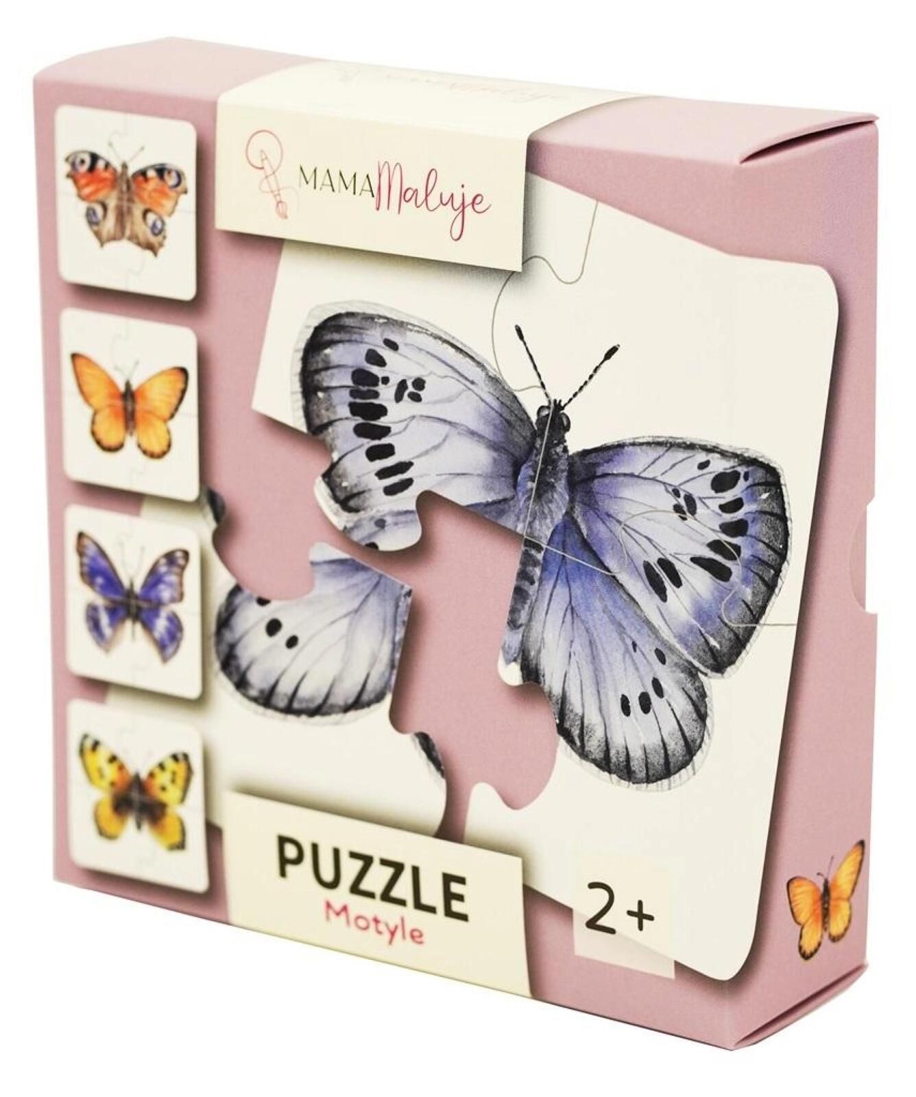 Puzzle 4-elementowe Motyle pudełko,156x155 mm