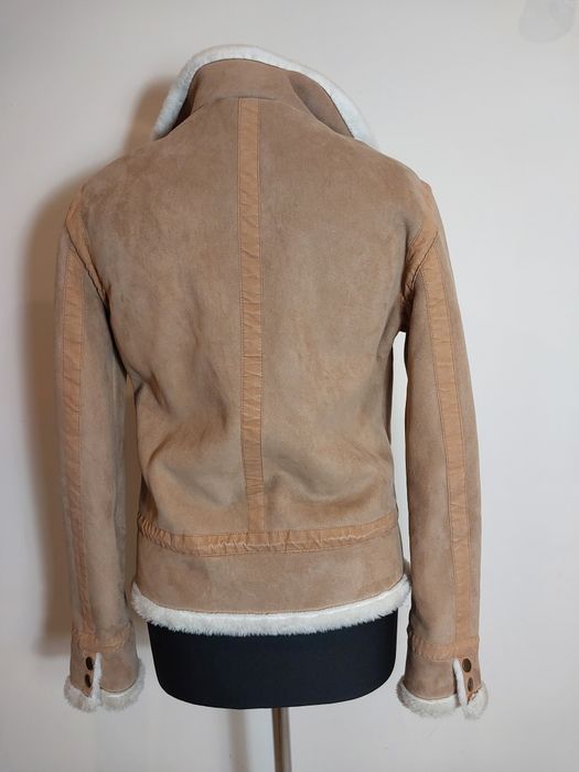 Ciepły kożuch futerko rozmiar S,M kurtka ocieplana