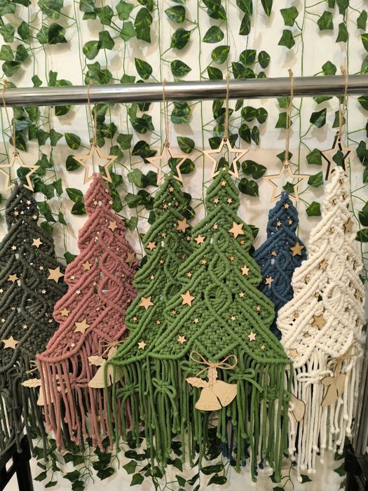 Choinka makrama ozdoba zawieszka święta
