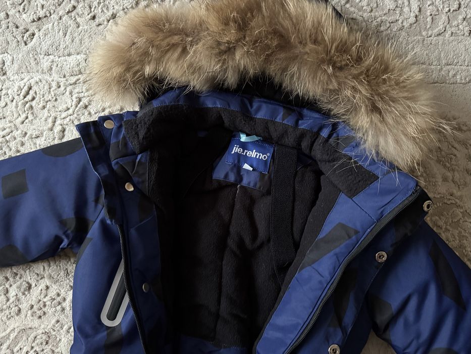 Дитячий зимовий мембранний термо комбінезон на хлопчика дівчинку86-110