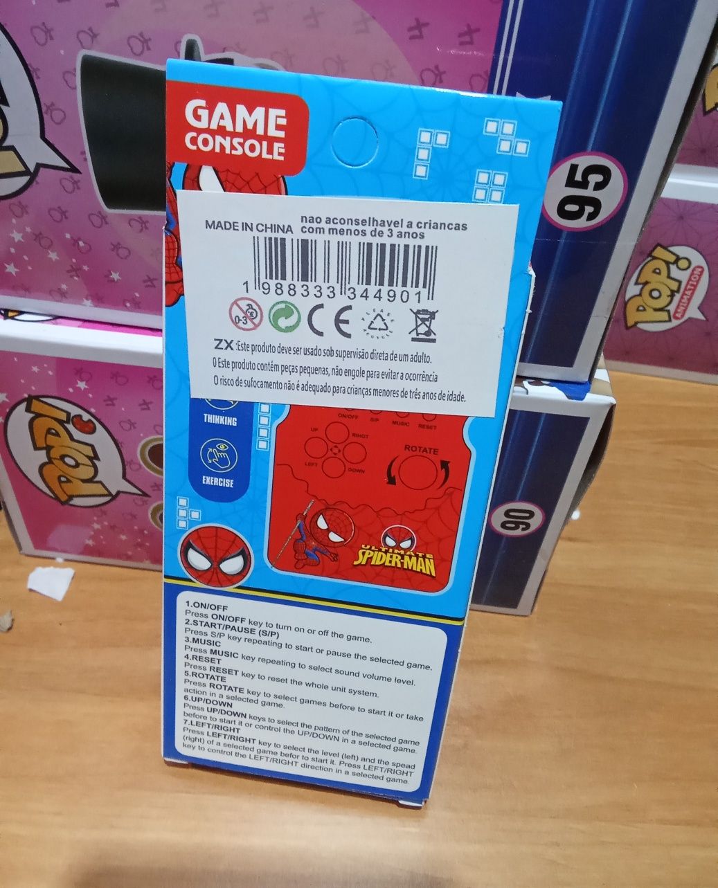 Brickgame spiderman nova em caixa
