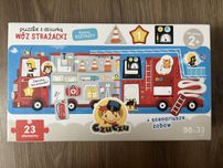 Puzzle z dziurką wóz strażacki Czuczu + prezent