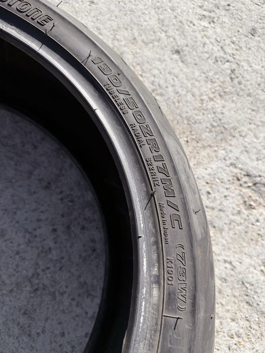 190 50 17 Bridgestone S-22, моторезина, шина, колесо, покрышка, 55