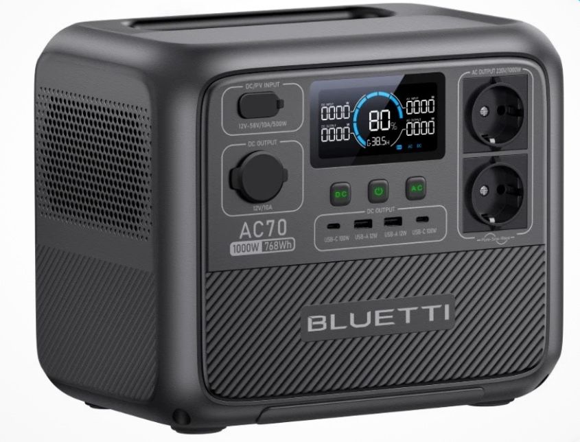 Продам зарядну станцію Bluetti AC70 768Wh. 1000W.