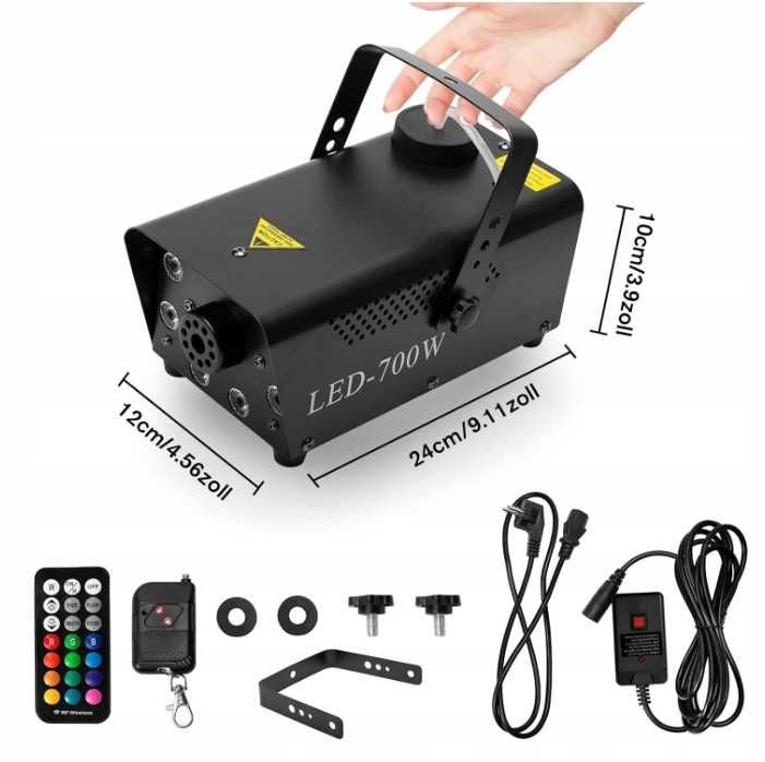 Dymiarka Maszyna do robienia dymu  WYTWORNICA KATOMI 700W RGB pilot