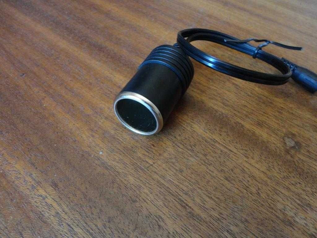 Adaptador DC 5,5x2,1  - tomada isqueiro de carro