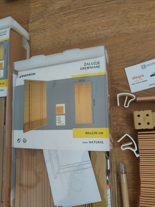 Żaluzje drewniane 3 sztuki