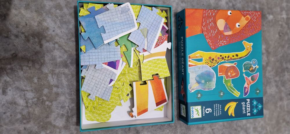 Mega Puzzle Djeco Animais como novo