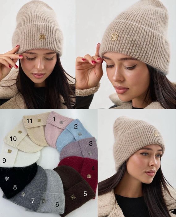 Тепла ангорова шапка жіноча  – стильна зимова модель