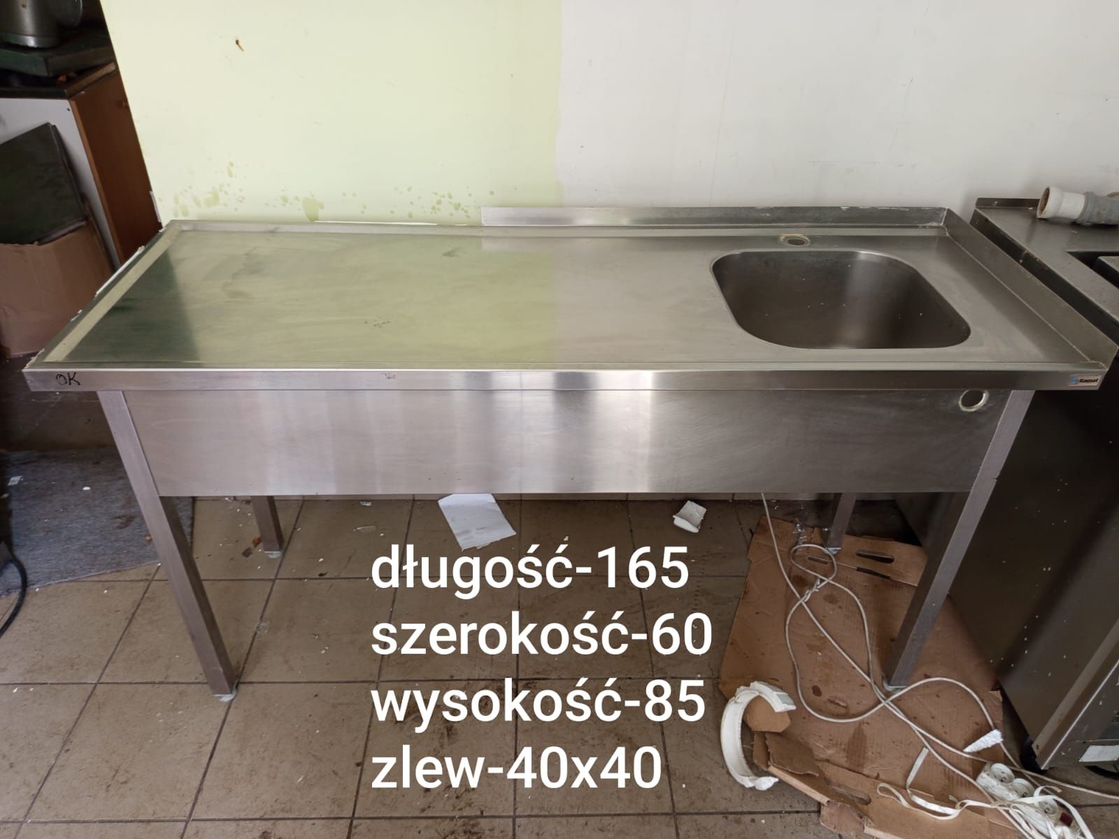 Zlew blat stół gastronomiczny