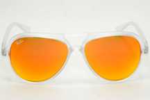 Ray-Ban Sunglasses CATS 5000 Transparent Orange RB 4125 59mm
