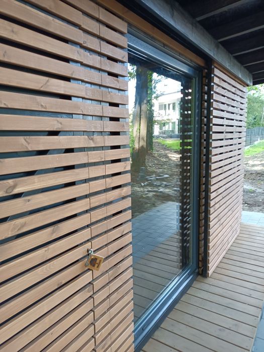 Nowoczesny domek ogrodowy 5,8x3,6 drewutnia, altana, szopa, schowek