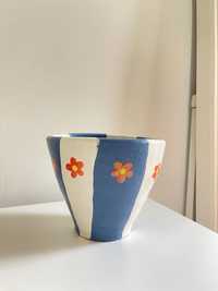 Vaso barro flores