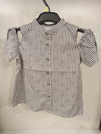 Koszulka dziewczęca | 116cm | Reserved | w paski/kotki | koszula