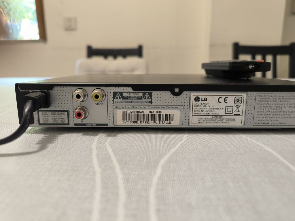 LG DVD Player DP132