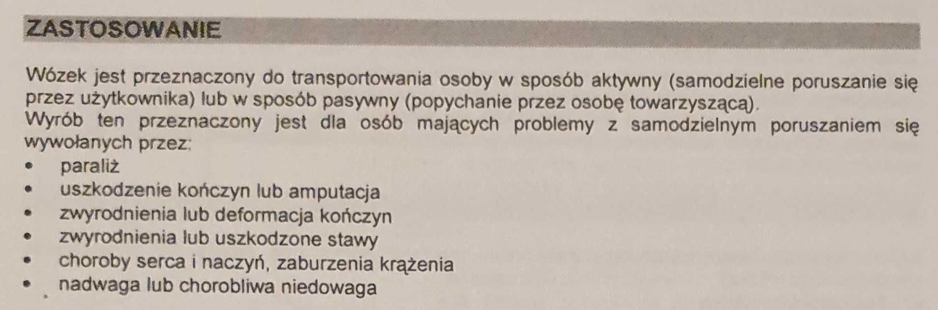 Wózek inwalidzki Specjalny z odchylnym oparciem  F.VERMEIREN