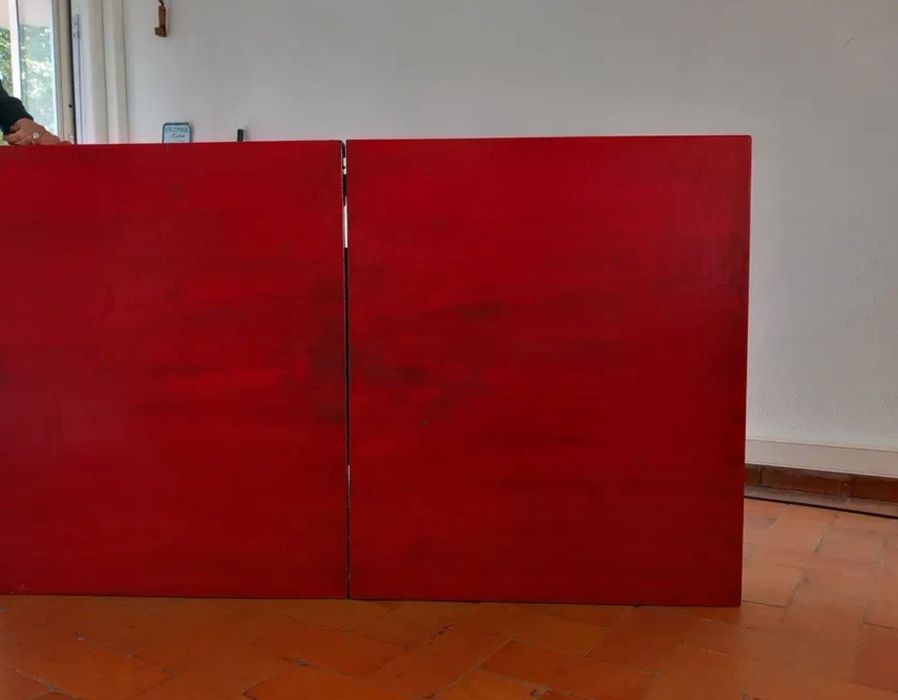 Mesa de madeira vintage anos 50