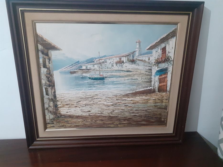 Quadro com pintura a óleo