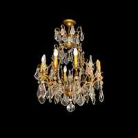 Lustre cristal bronze doze luzes século XIX | Luís XV
