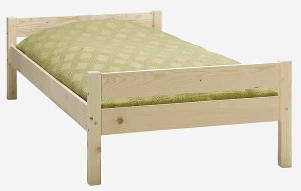 Łóżko 90x200cm naturalne drewno stan b.dobry